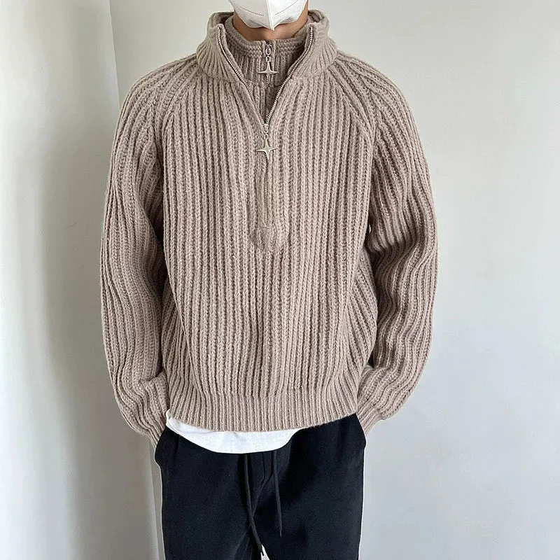 abc Fake Half Zip Sweater