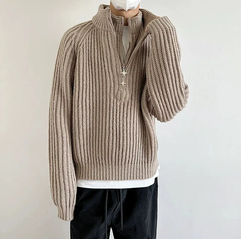 abc Fake Half Zip Sweater