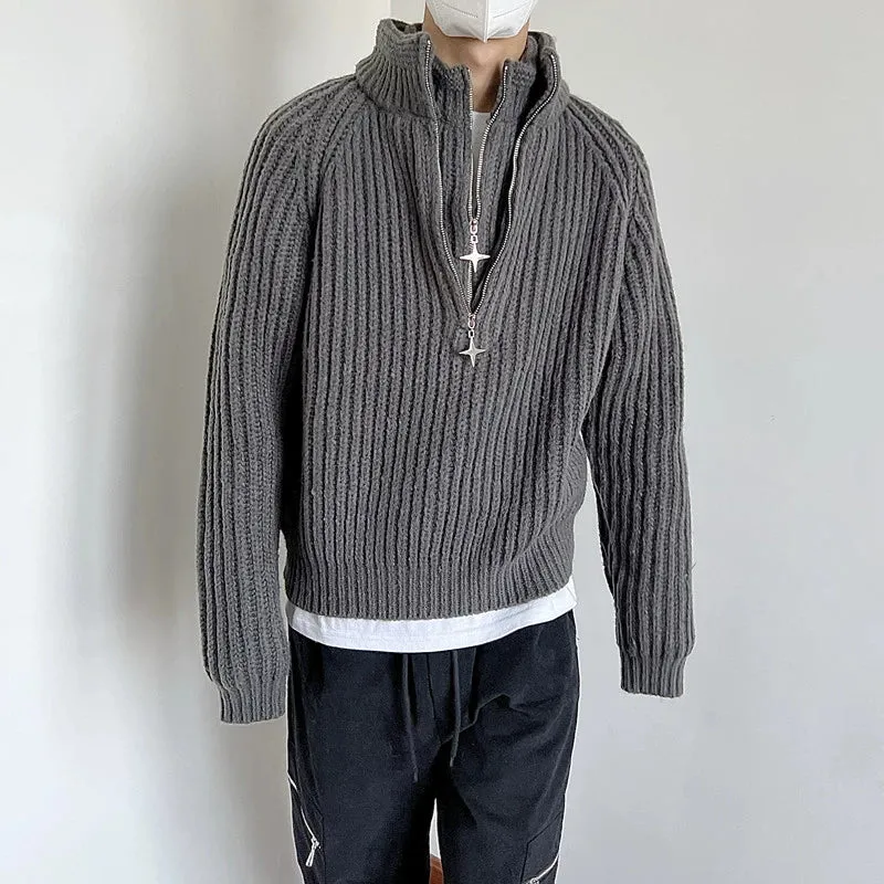 abc Fake Half Zip Sweater