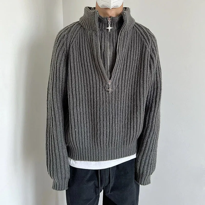 abc Fake Half Zip Sweater