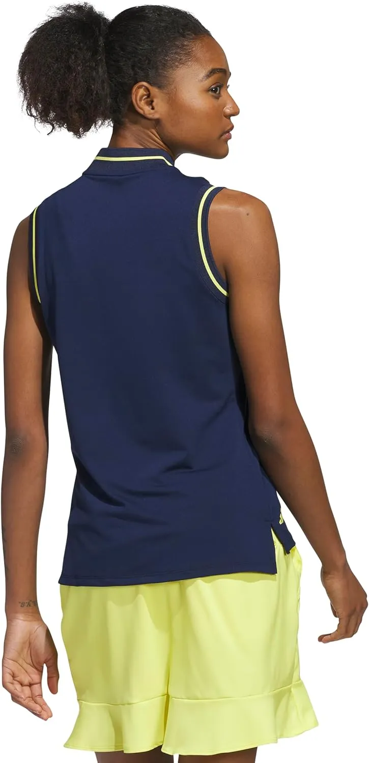 adidas Women's Ultimate365 Quarter-Zip Sleeveless Polo Shirt
