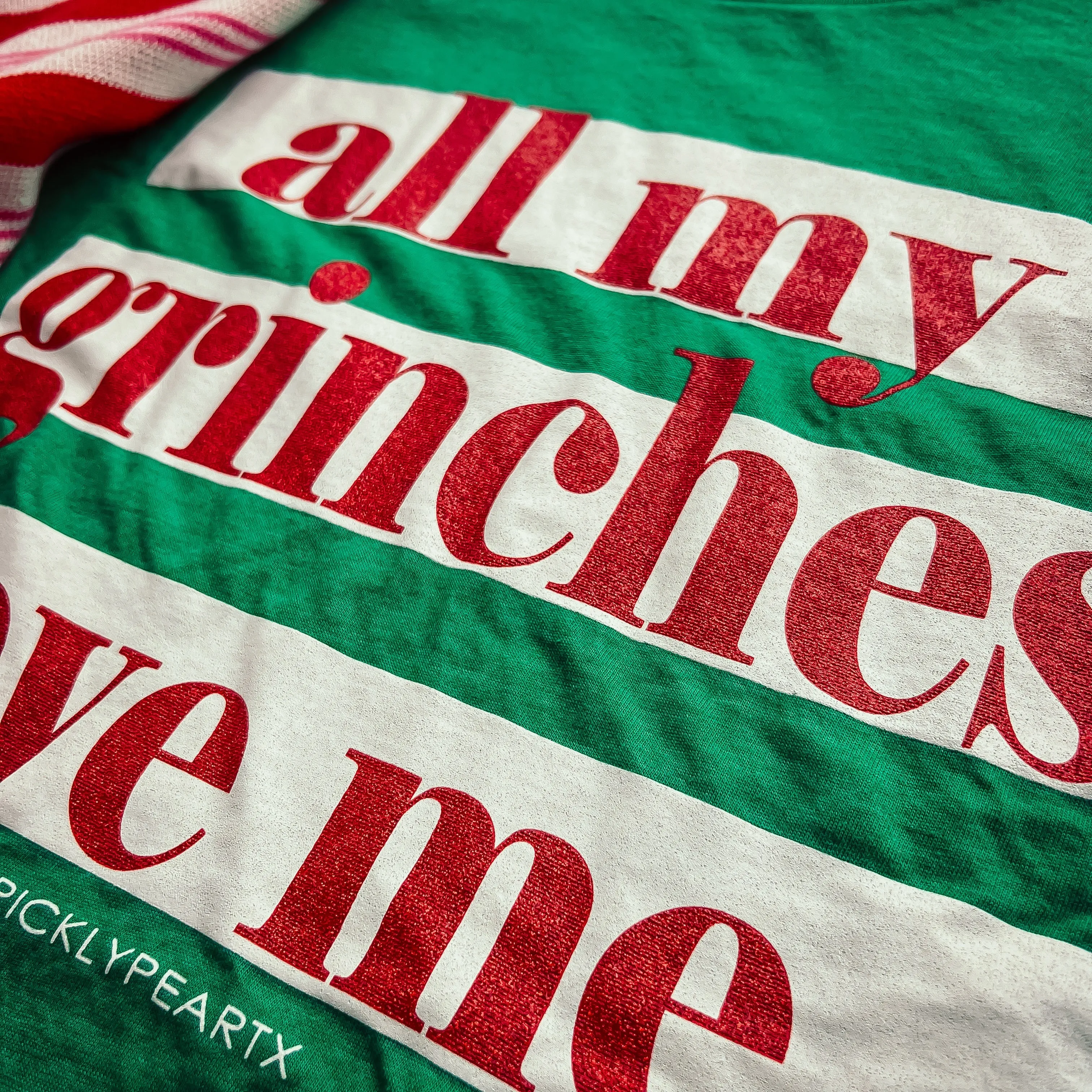 All My Grinches Love Me Tshirt (Green)