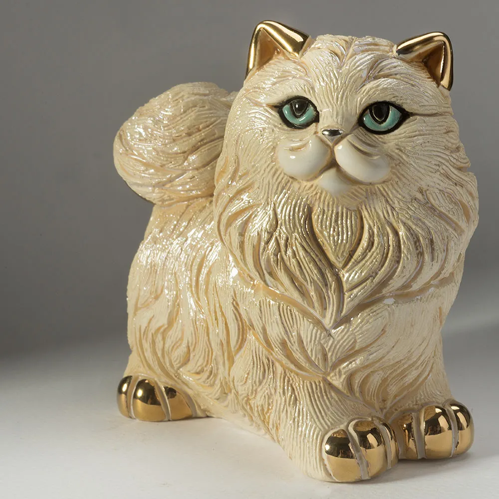 Angora Cat Figurine-Ceramic