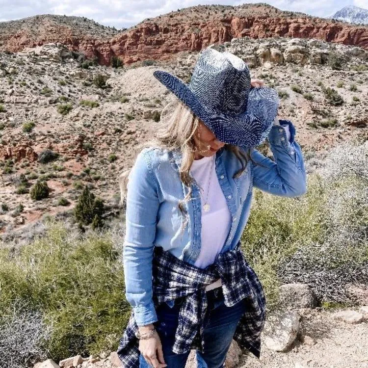 Atwood Western Straw Hat - Blue Northern