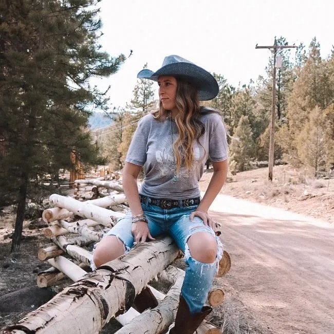 Atwood Western Straw Hat - Blue Northern