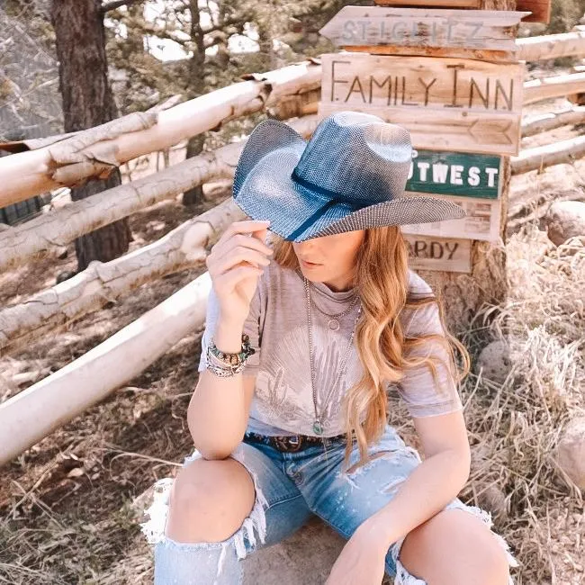 Atwood Western Straw Hat - Blue Northern