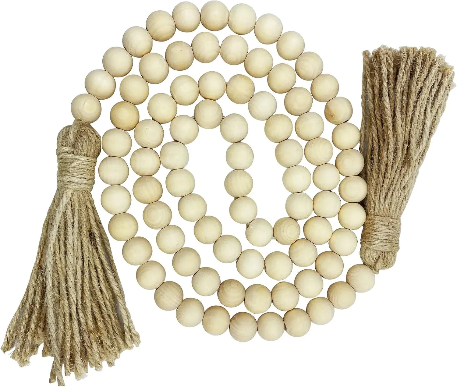 BEADED GARLAND WITH TASSEL RUSTIC COUNTRY BOHO DECORATIONS