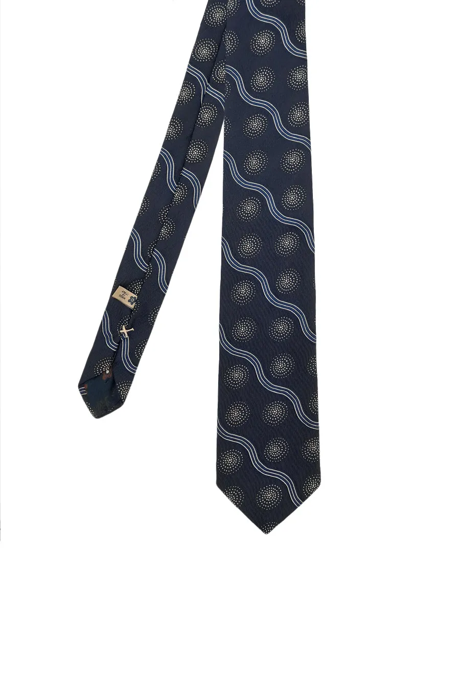 Blue jacquard fancy tie
