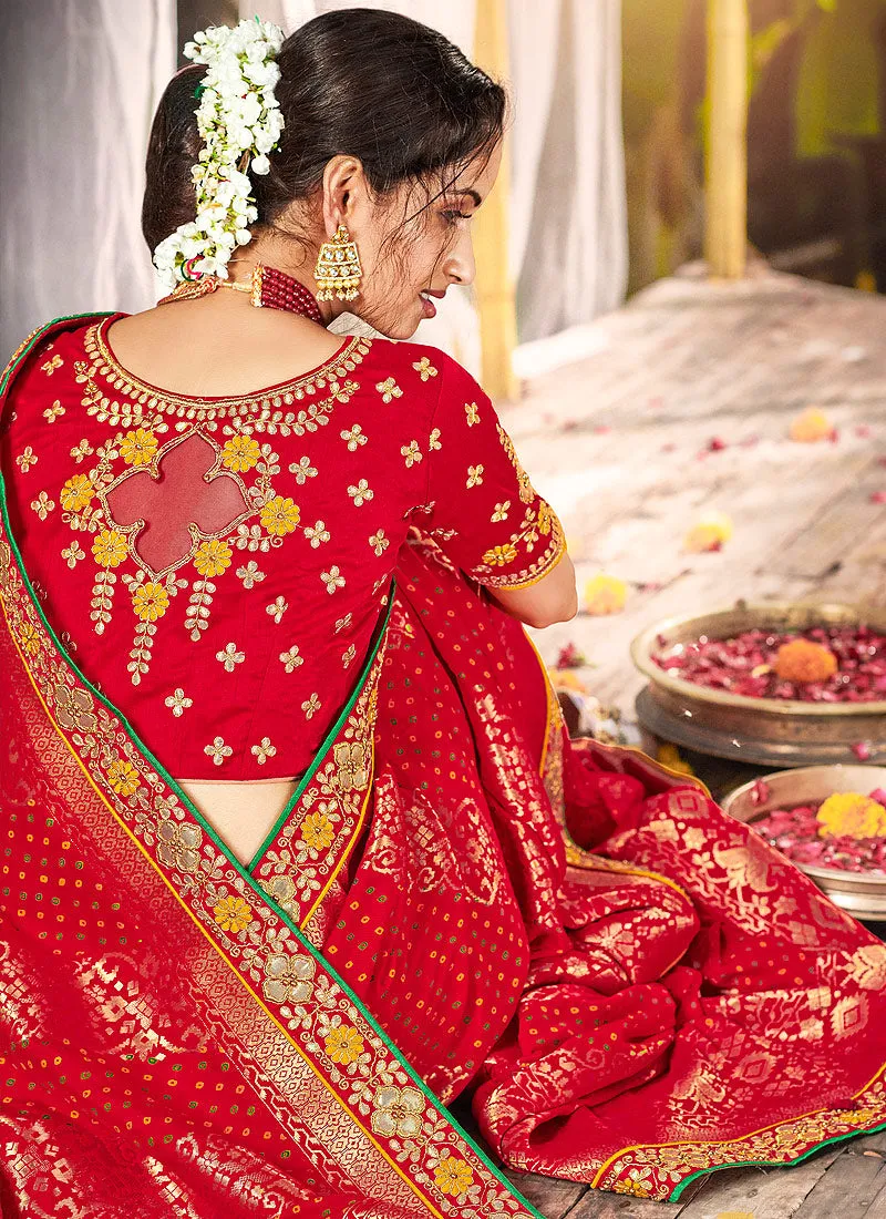 Bridal Red Silk Saree