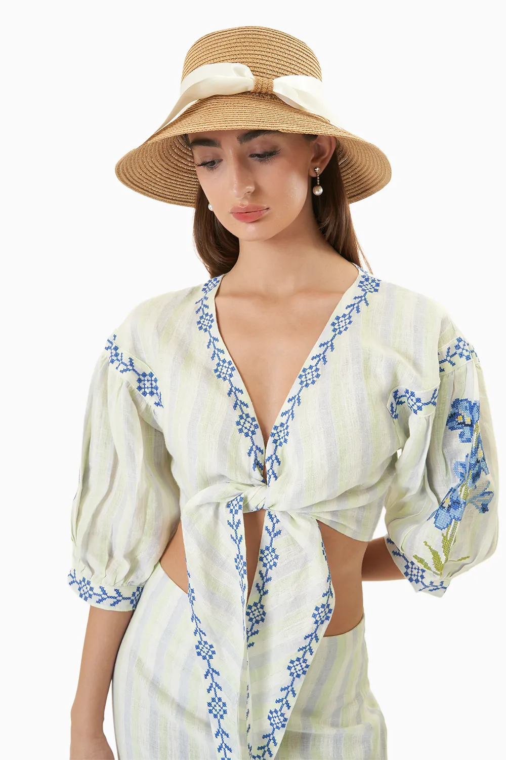 Bucket Khaki Straw Hat