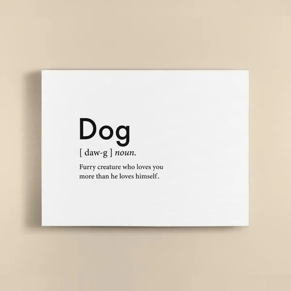Canvas Quote - Dog Definition