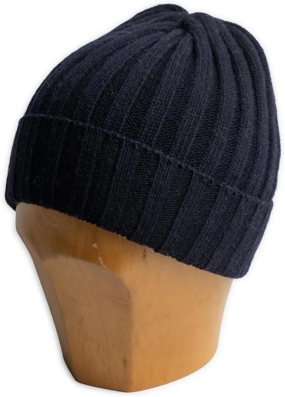 Cashmere Beanie 100% Natural fibers hat, Made in Italy by Alpen House, Unisex, Wide Rib