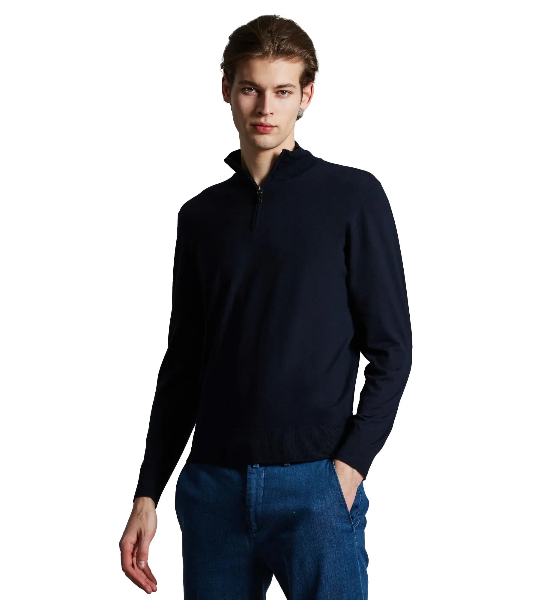 COLOMBO Kid Wool Merino Mock Neck Sweater