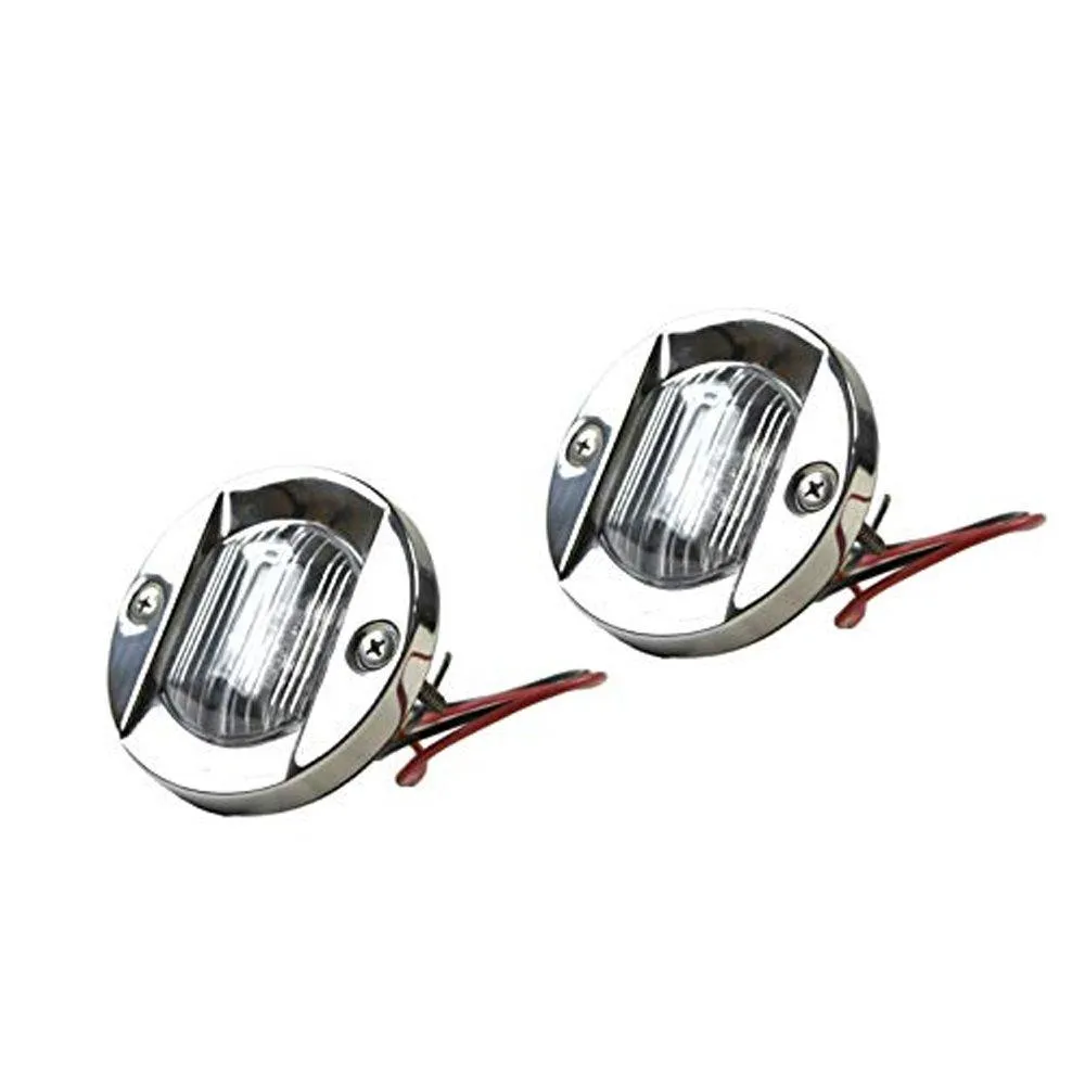 Flush Mount Caution Red LED Round Waterproof 3" (12V 18W)