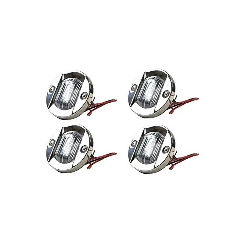 Flush Mount Caution Red LED Round Waterproof 3" (12V 18W)