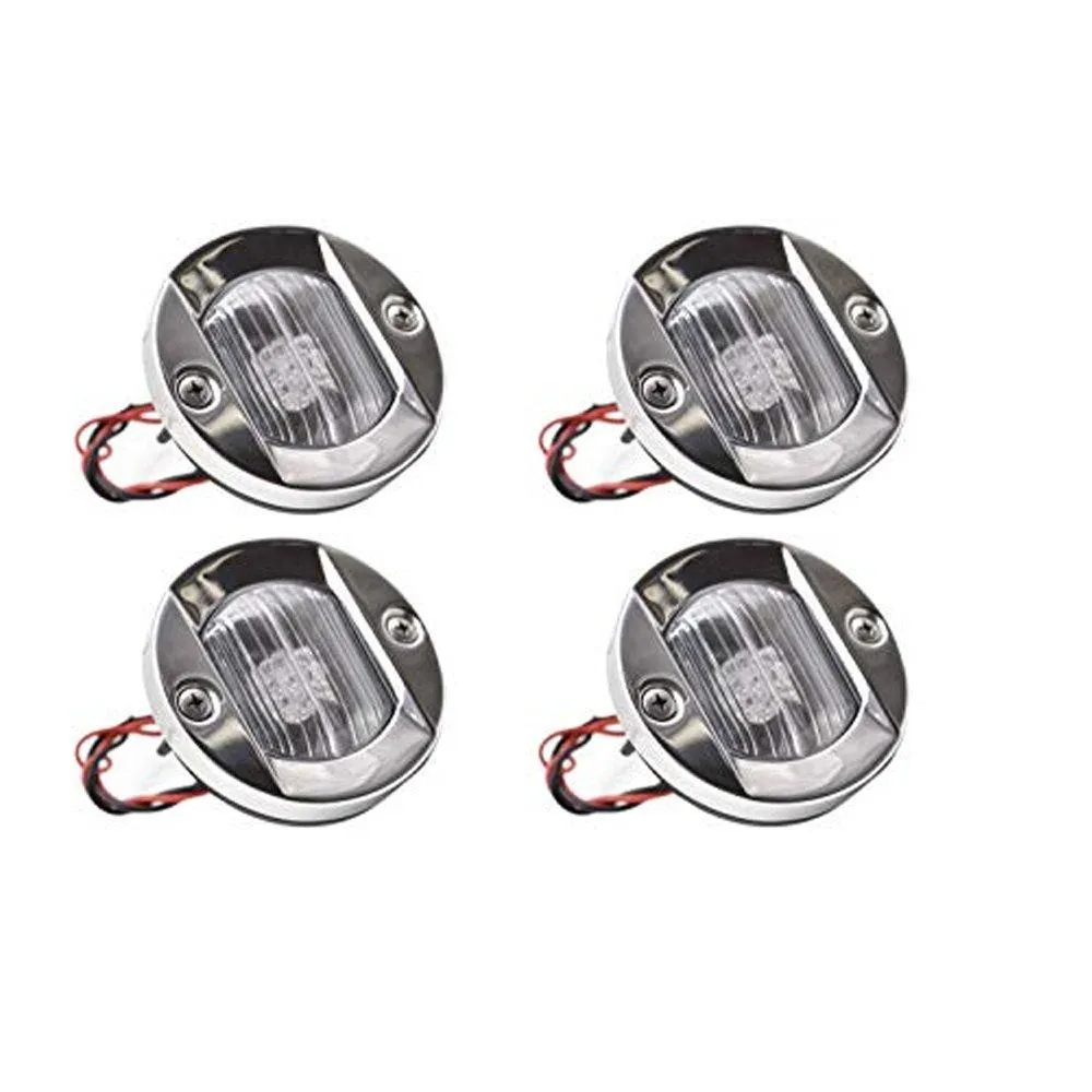 Flush Mount Caution Red LED Round Waterproof 3" (12V 18W)