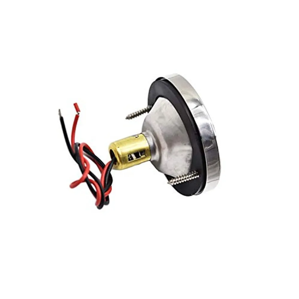 Flush Mount Caution Red LED Round Waterproof 3" (12V 18W)