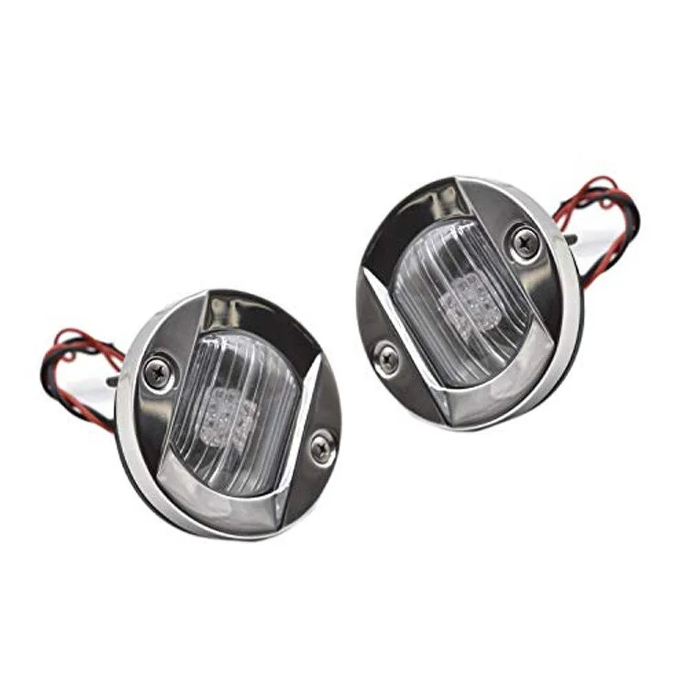 Flush Mount Caution Red LED Round Waterproof 3" (12V 18W)