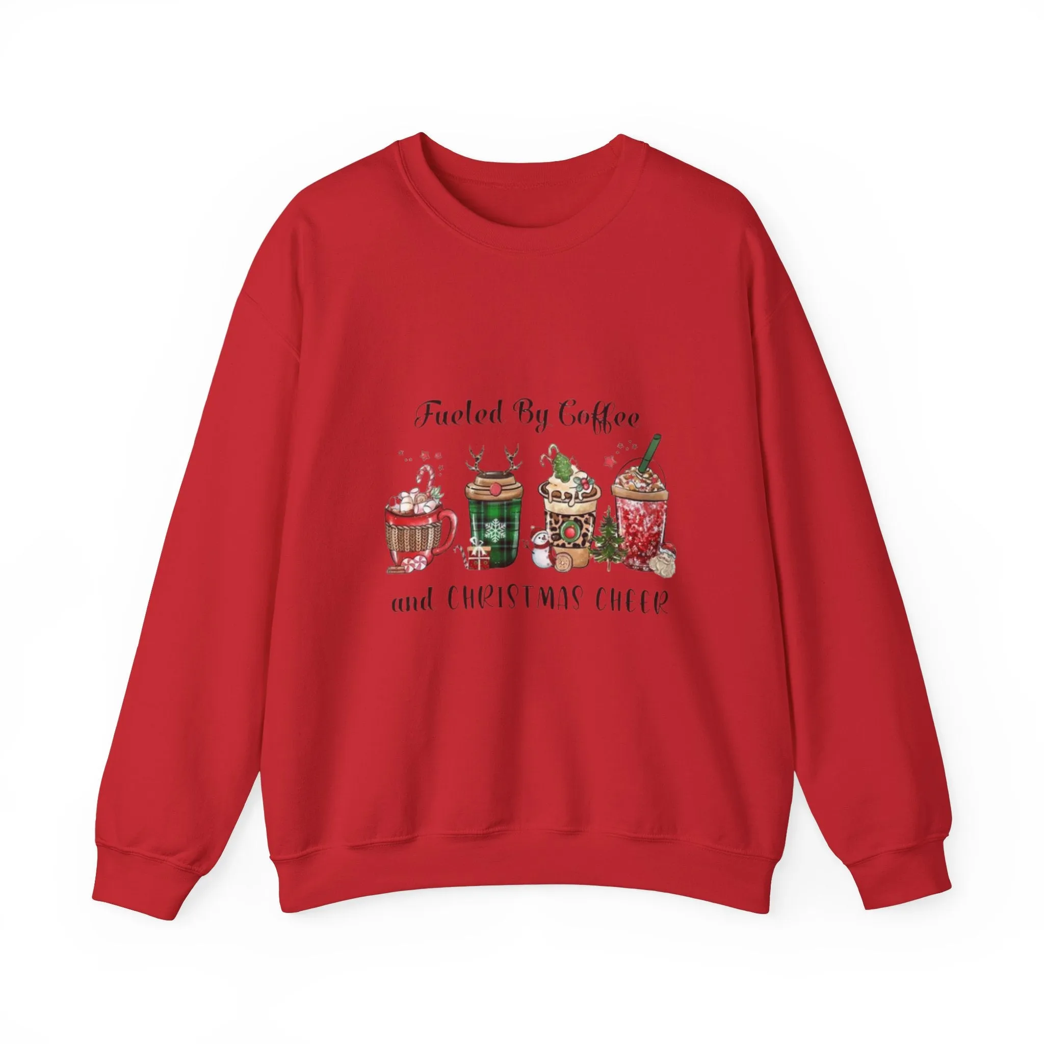 Fuelled by coffee and cheer  Unisex Heavy Blend™ Crewneck Sweatshirt
