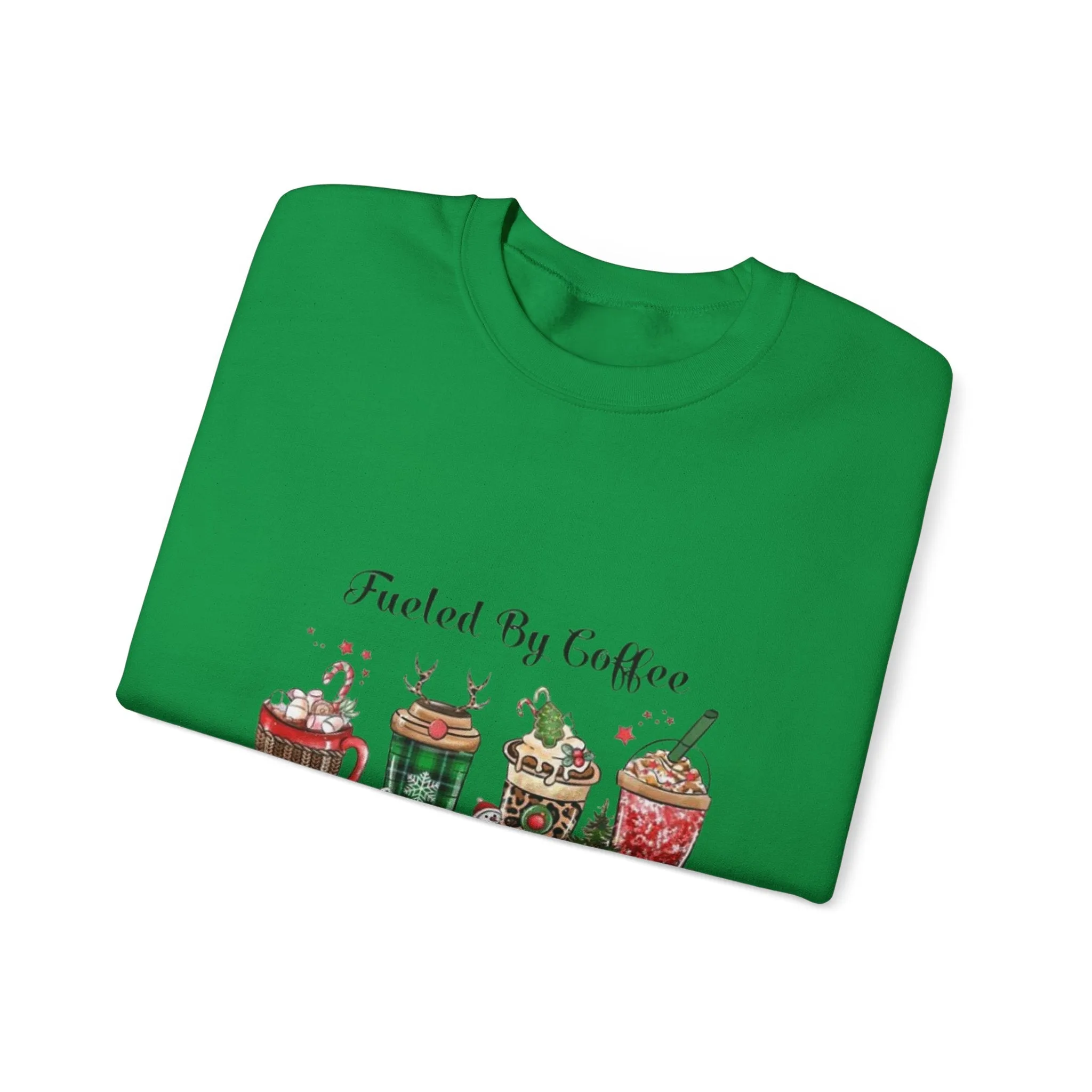 Fuelled by coffee and cheer  Unisex Heavy Blend™ Crewneck Sweatshirt