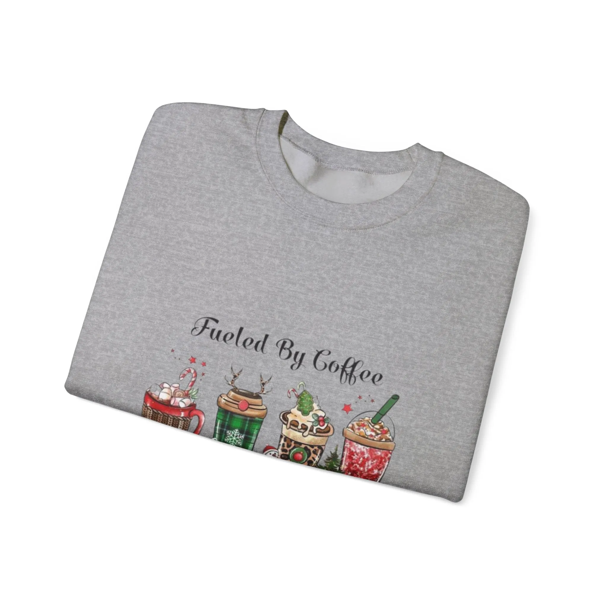 Fuelled by coffee and cheer  Unisex Heavy Blend™ Crewneck Sweatshirt