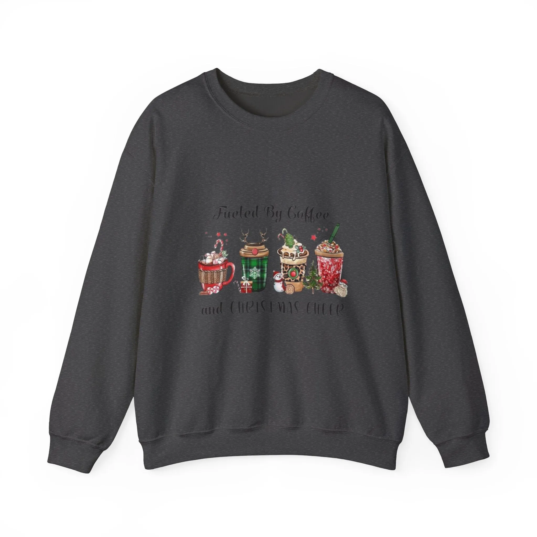 Fuelled by coffee and cheer  Unisex Heavy Blend™ Crewneck Sweatshirt