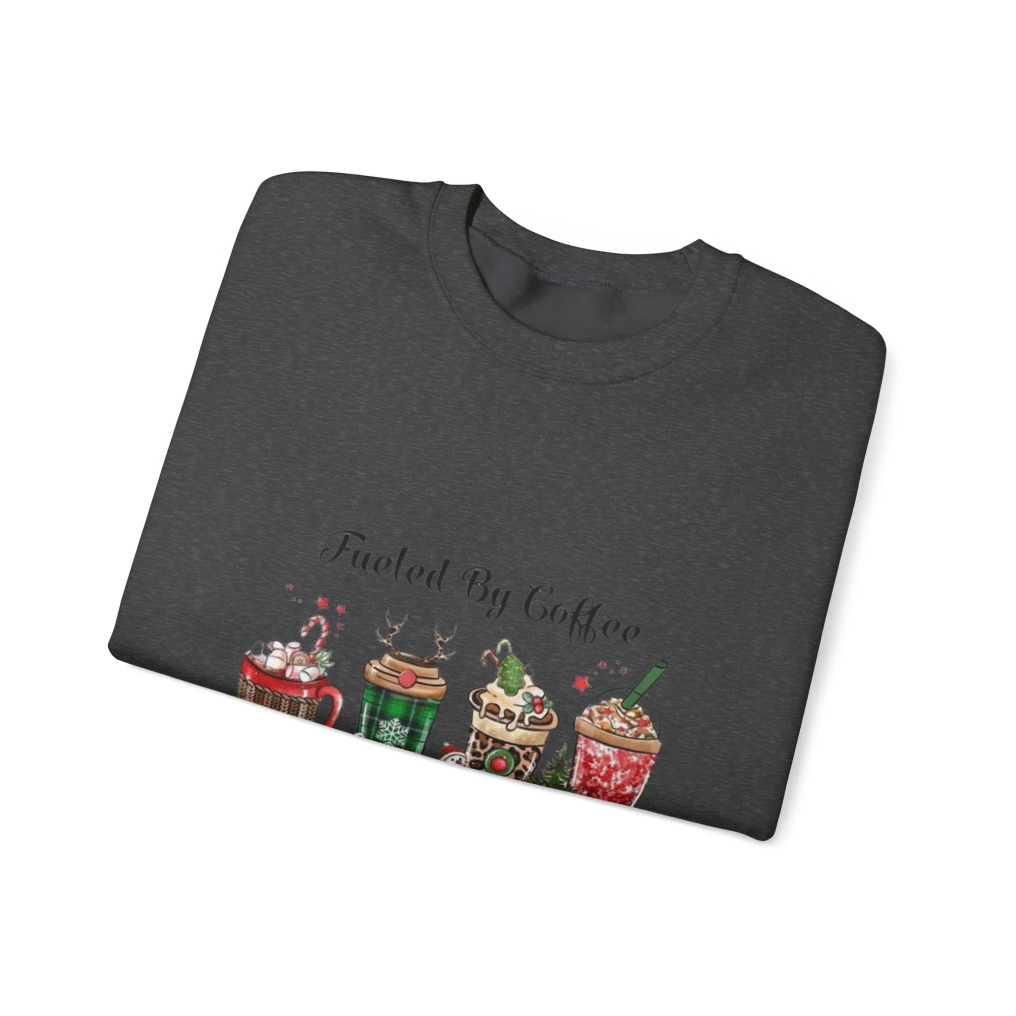 Fuelled by coffee and cheer  Unisex Heavy Blend™ Crewneck Sweatshirt