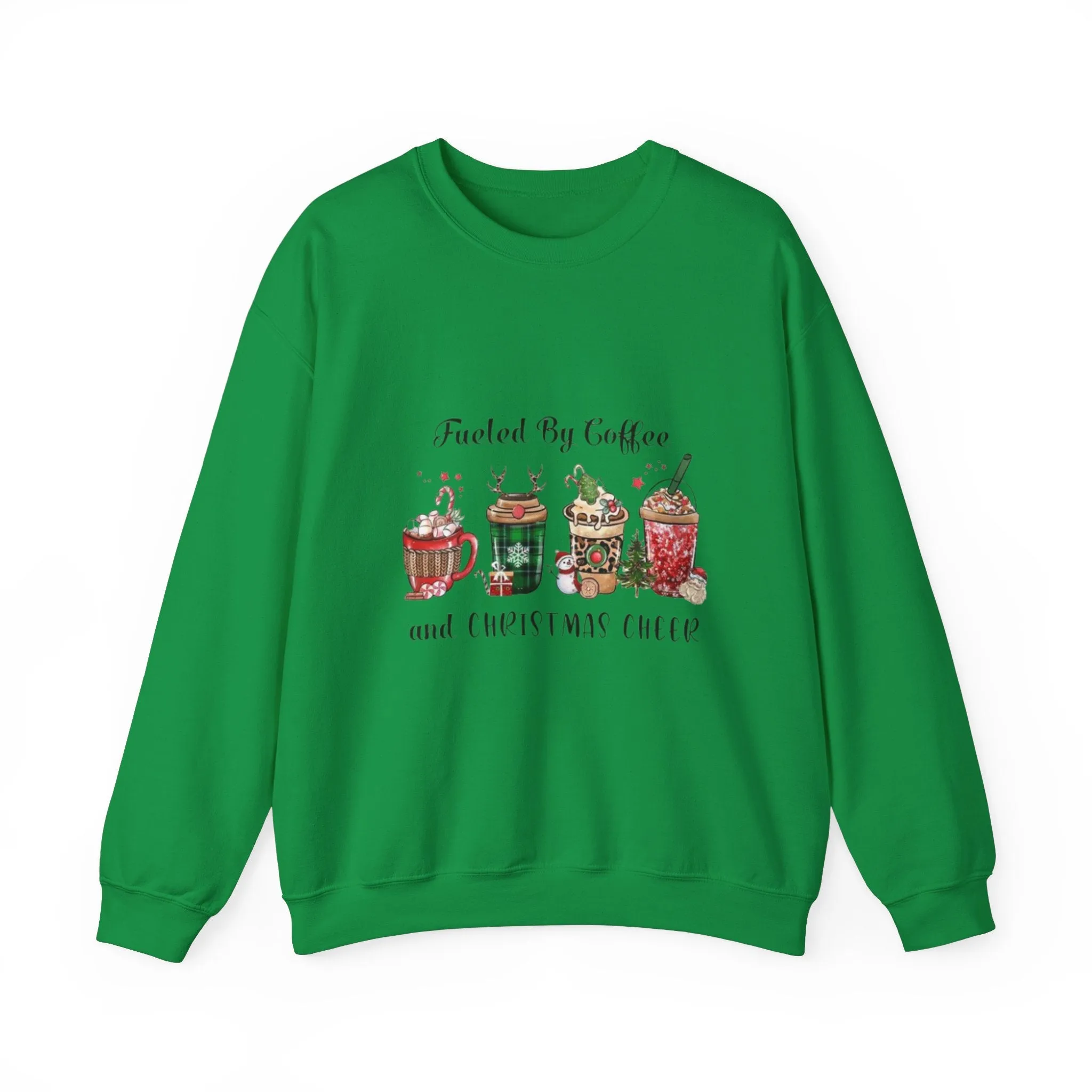 Fuelled by coffee and cheer  Unisex Heavy Blend™ Crewneck Sweatshirt