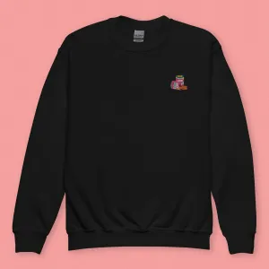 Haw Flakes Embroidered Kids Sweatshirt