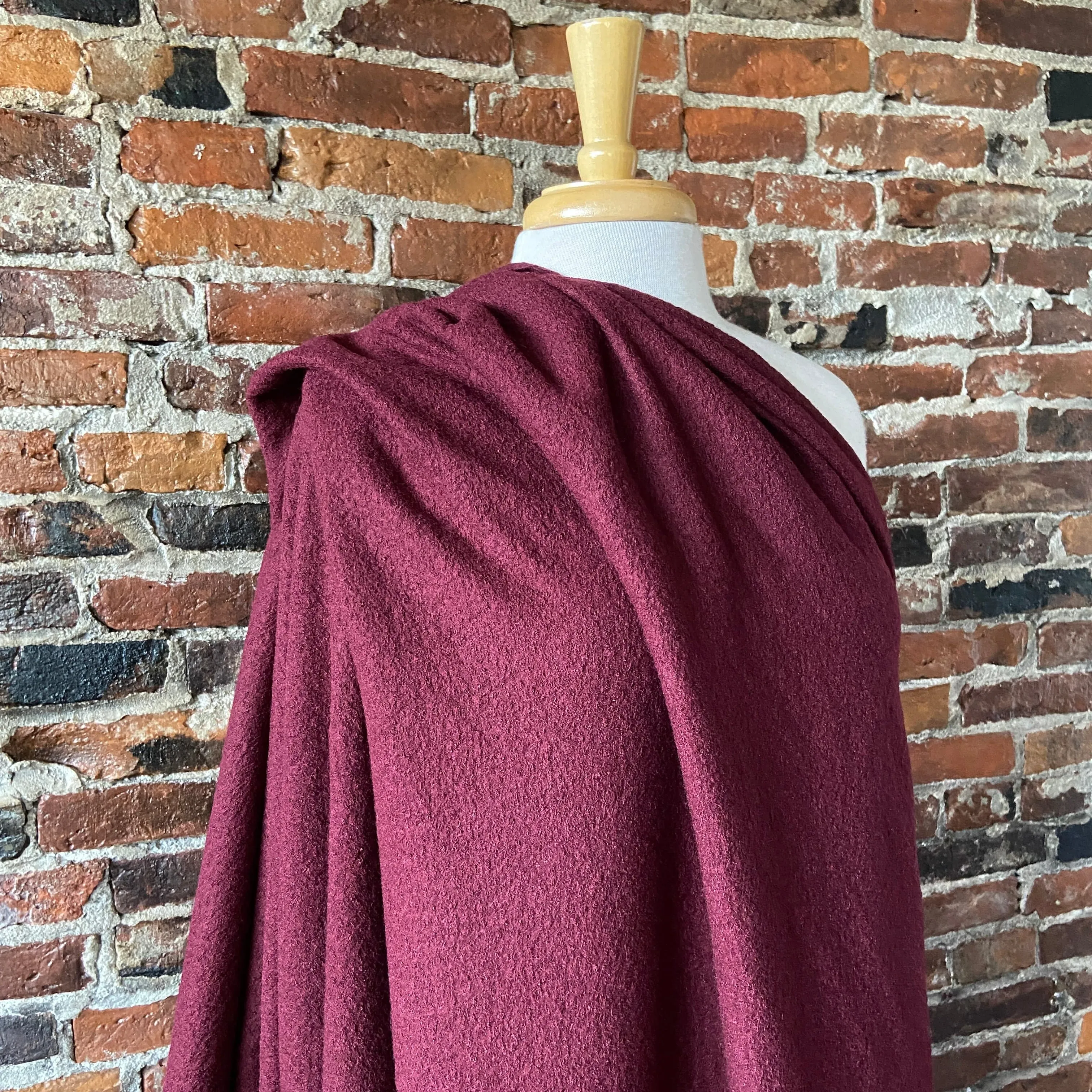 Lana Bollito Stretch Boiled Wool in Burgundy