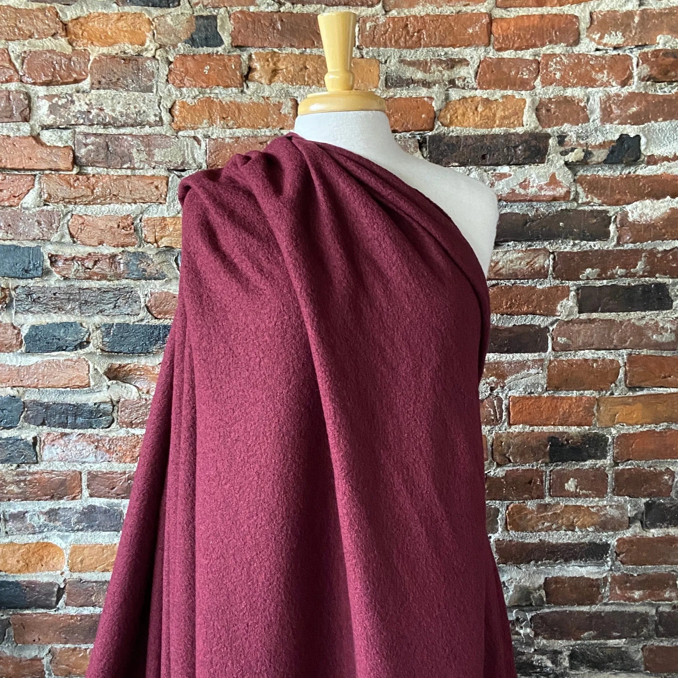 Lana Bollito Stretch Boiled Wool in Burgundy