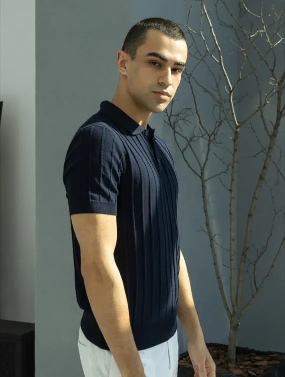 Men's 100% Cotton Slim Fit Polo Shirt  Lightweight Breathable Short Sleeve Tee for Summer, Blue/Beige/Gray/Navy