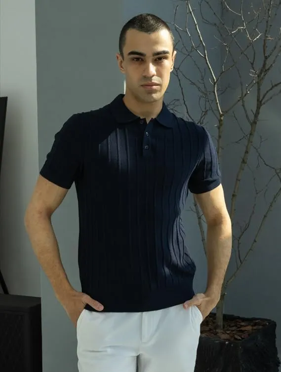 Men's 100% Cotton Slim Fit Polo Shirt  Lightweight Breathable Short Sleeve Tee for Summer, Blue/Beige/Gray/Navy