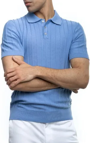 Men's 100% Cotton Slim Fit Polo Shirt  Lightweight Breathable Short Sleeve Tee for Summer, Blue/Beige/Gray/Navy