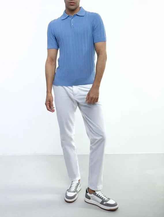 Men's 100% Cotton Slim Fit Polo Shirt  Lightweight Breathable Short Sleeve Tee for Summer, Blue/Beige/Gray/Navy