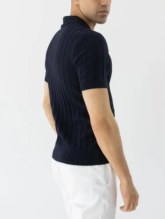 Men's 100% Cotton Slim Fit Polo Shirt  Lightweight Breathable Short Sleeve Tee for Summer, Blue/Beige/Gray/Navy