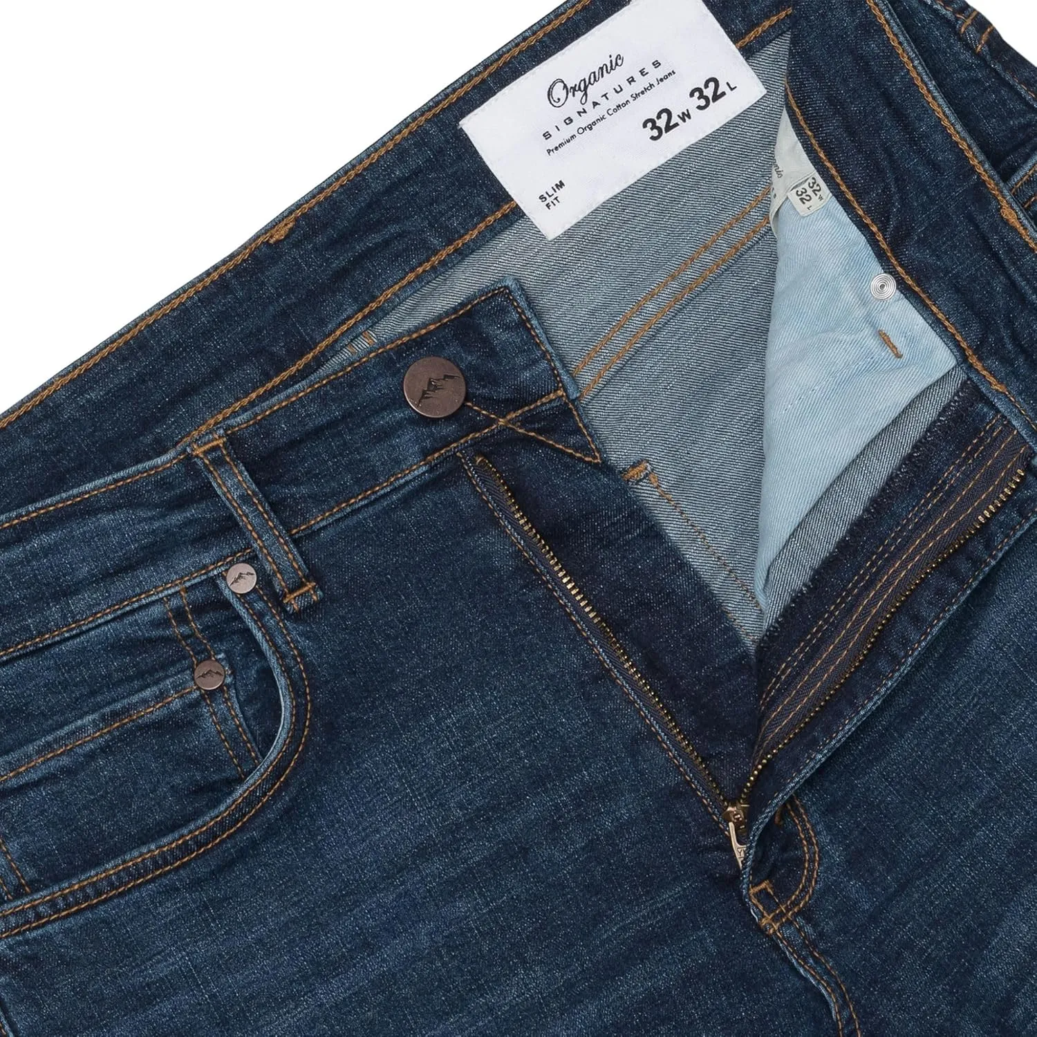 Mens Jeans Stretch Denim Slim Straight Tapered Leg Soft Cotton