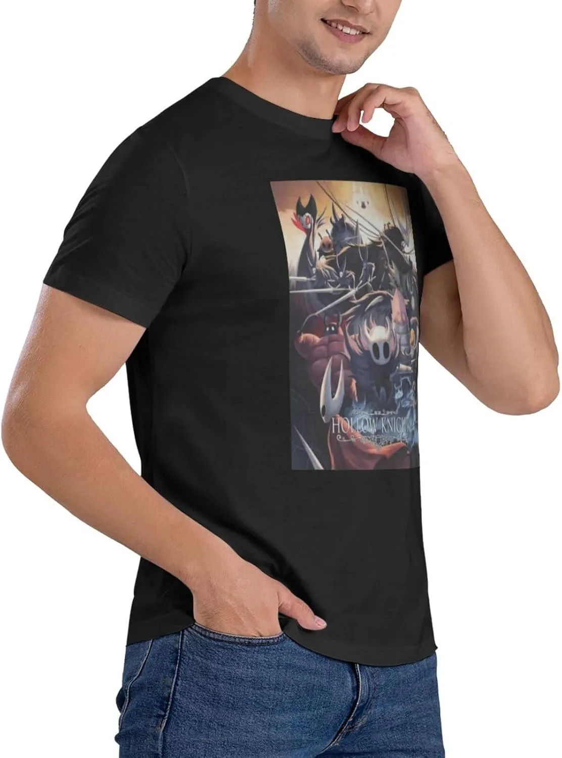 Mens T-Shirts Short Sleeve Crew Tee Teenager Funny Summer Cotton Shirts