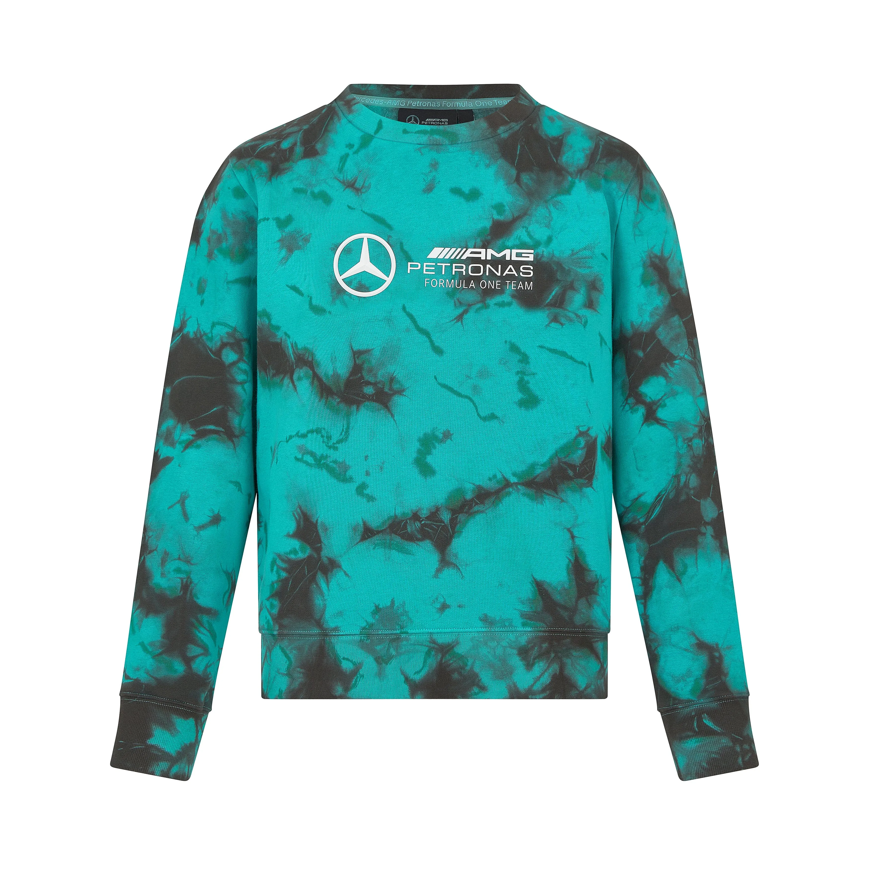 Mercedes AMG Petronas F1 Women's Tie Dye Crew Neck Sweatshirt