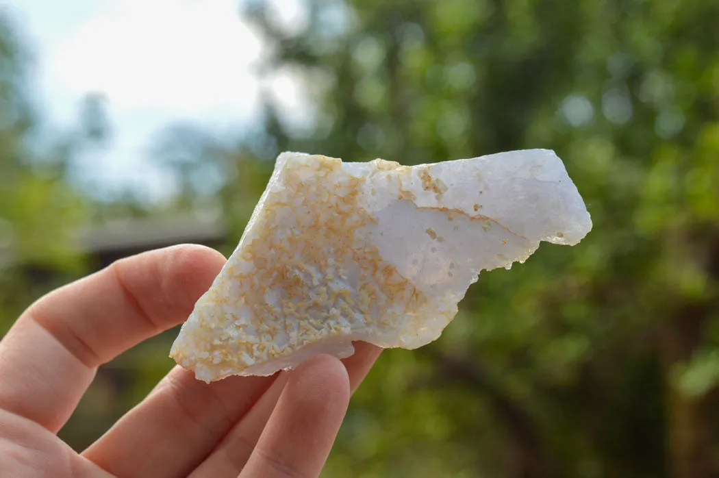 Natural Etched Blue Chalcedony Specimens  x 12 From Nsanje, Malawi