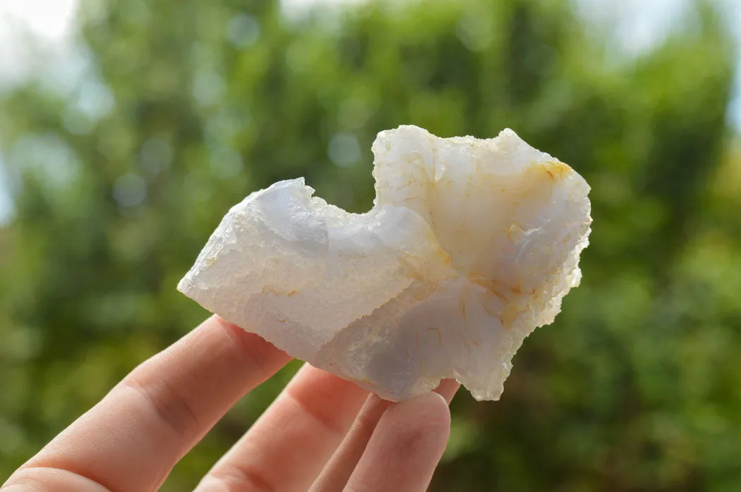 Natural Etched Blue Chalcedony Specimens  x 12 From Nsanje, Malawi