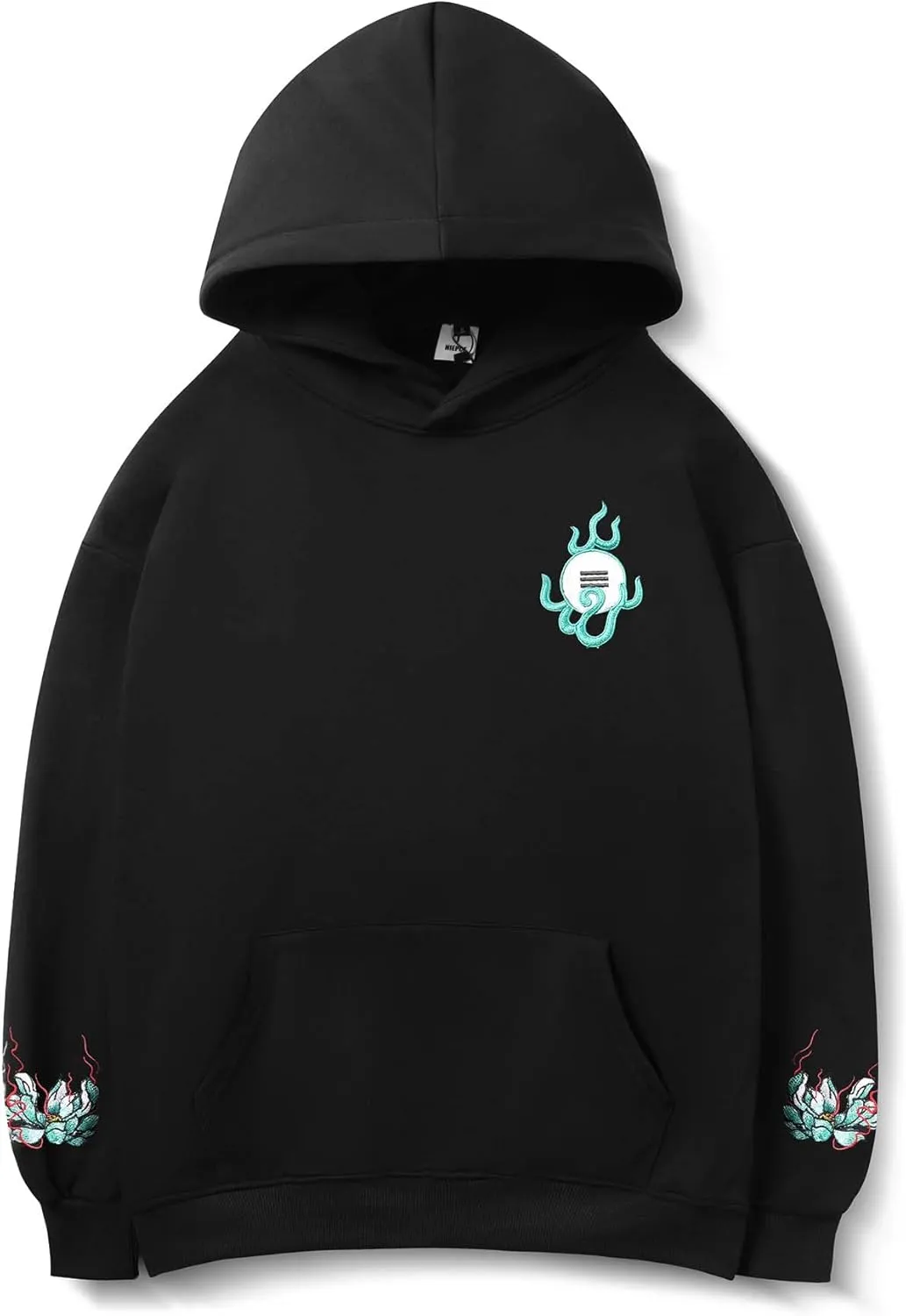 Niepce Inc Streetwear Men's Dragon Embroidered Heavyweight Graphic Hoodies