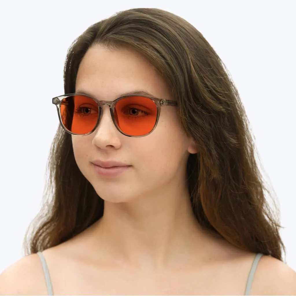 NightFall Billie Blue Blocking Glasses - Pearl Grey - Prescription