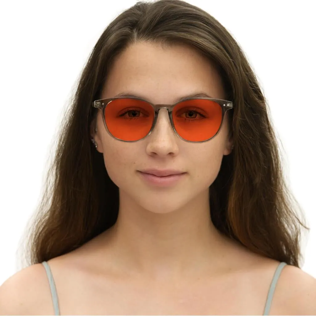 NightFall Billie Blue Blocking Glasses - Pearl Grey - Prescription