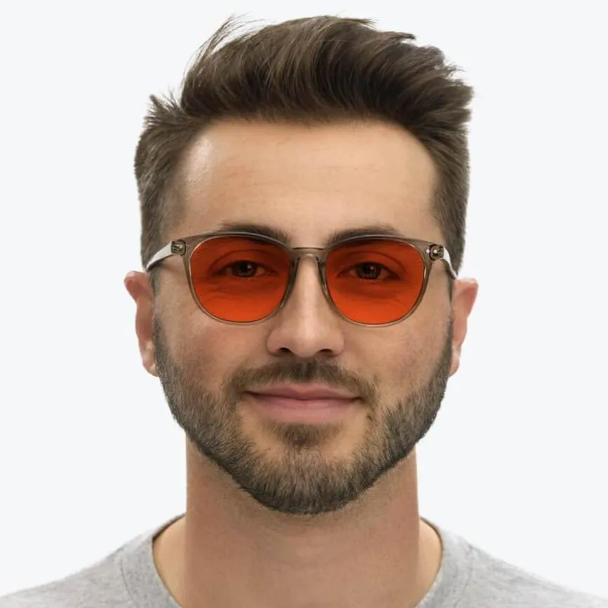 NightFall Billie Blue Blocking Glasses - Pearl Grey - Prescription