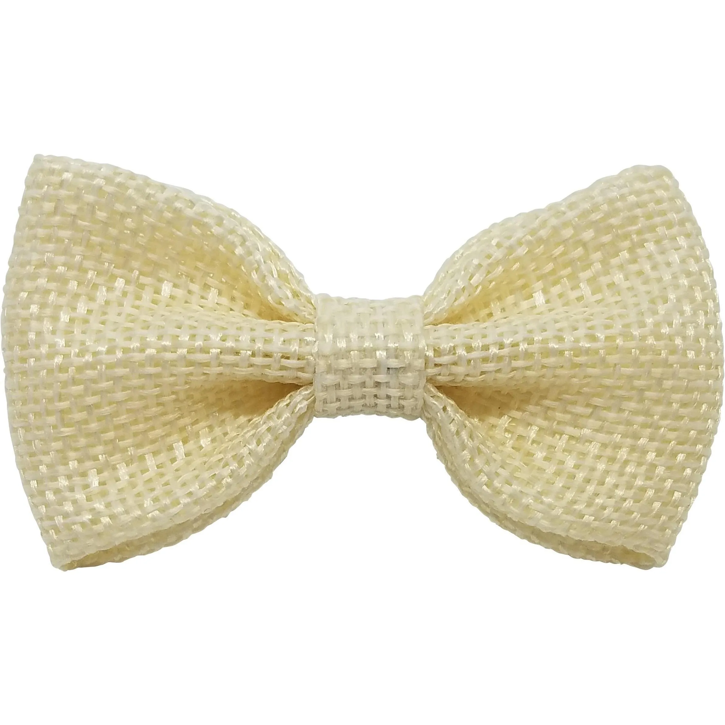 Pink 3" Burlap Hair Bow clips