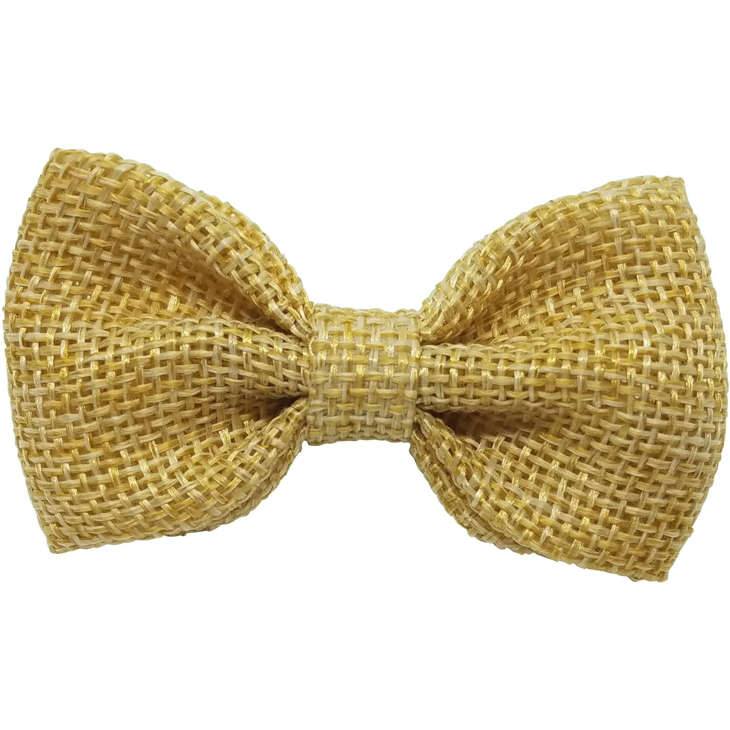 Pink 3" Burlap Hair Bow clips