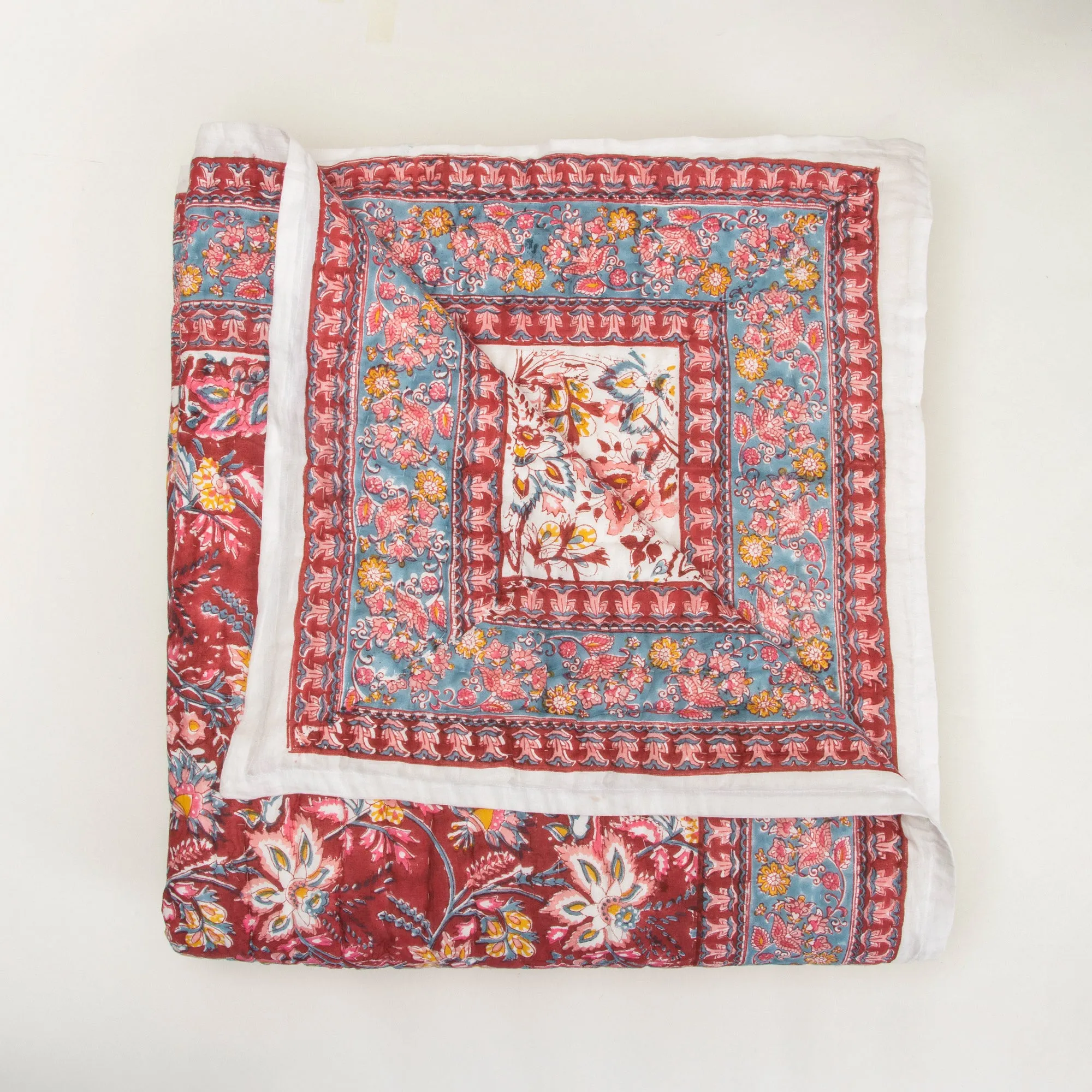Premium Soft Mulmul Cotton Jaipuri Razai Double Bed