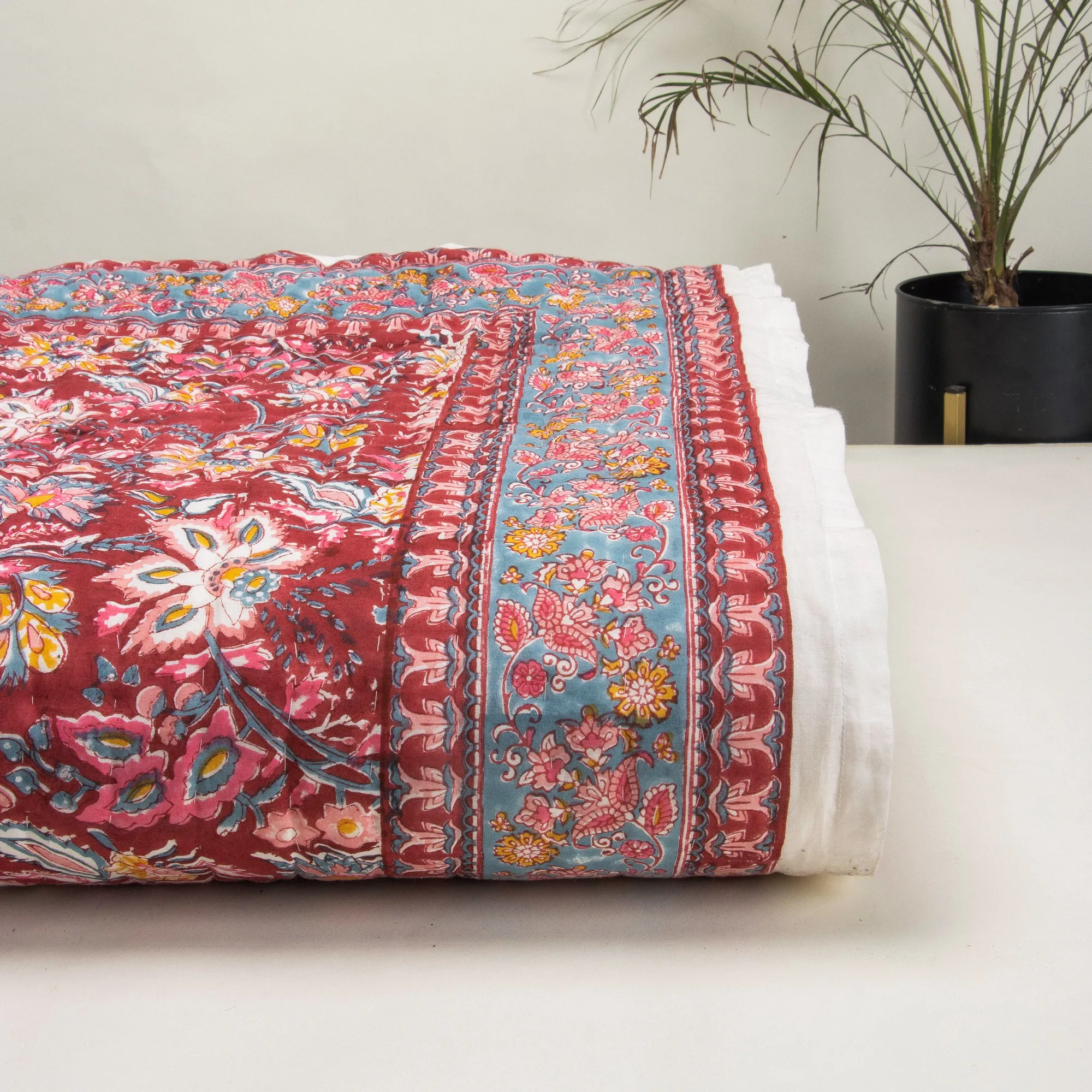 Premium Soft Mulmul Cotton Jaipuri Razai Double Bed