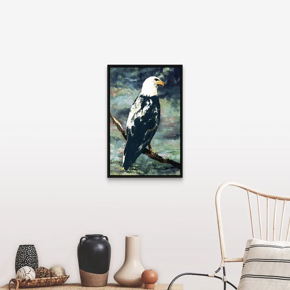 "American Spirit II" Black Float Frame Canvas Art